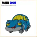 wzor haftu,motyw haftowany, haftowana grafika, auto