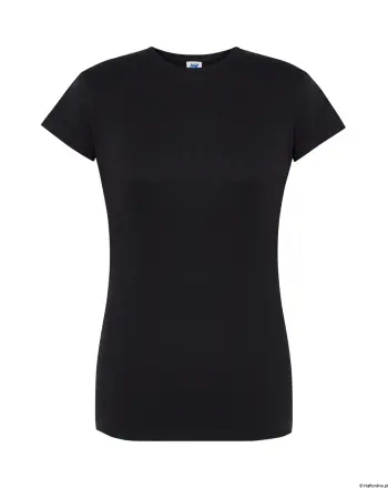 haft komputerowy, haft logo, haftowana grafika, haft na zamówienie Damska koszulka TSRL PRM czarna z haftem komputerowym