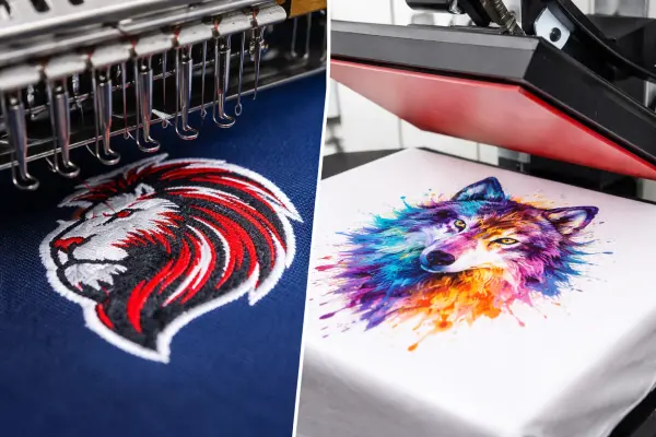 Haft komputerowy i nadruk na odzieży – pola znakowania