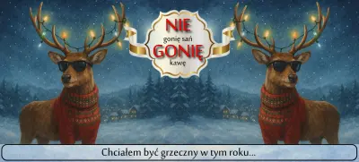Kubek z leżącym świątecznym reniferem
