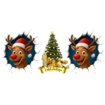 kubek z nadrukiem, z świątecznym zimowym reniferkiem, świąteczny kubek z imieniem