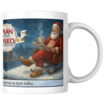 Kubek świąteczny z mikołajem | haftonline.pl - personalizowany tekst