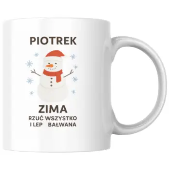 Kubek pory roku zima z imieniem
