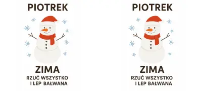 Kubek Pory Roku Zima rzuć wszystko i lep bałwana