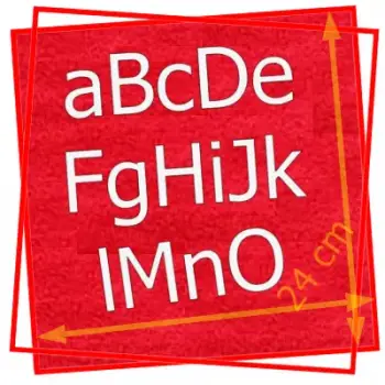 ręcznik czerwony z haftowanym tekstem /červený ručník s vyšívaným textem