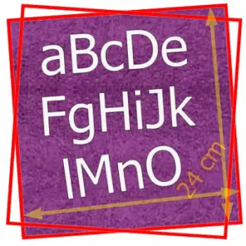 ręcznik z haftowanym tekstem / ručník s vyšívaným textem