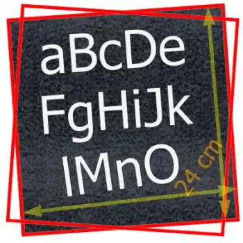 ręcznik szary z haftowanym tekstem